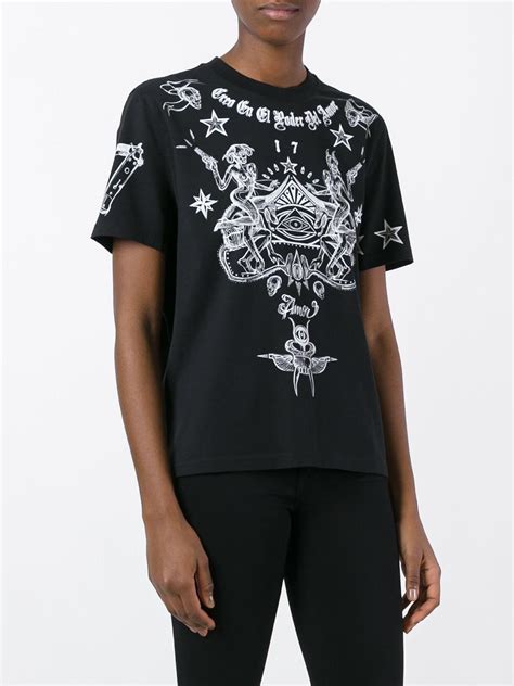 givenchy tattoo print t shirt|givenchy t shirt euro.